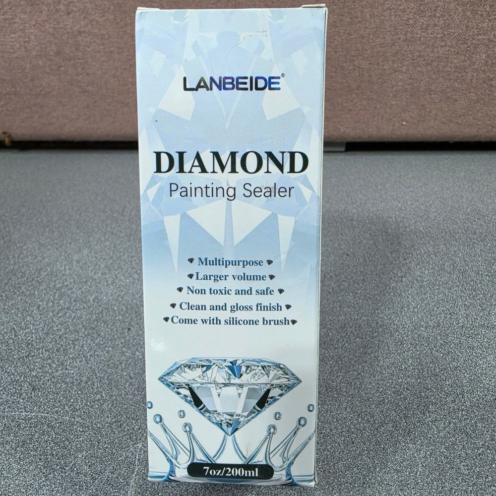 Diamond Art Sealer 7oz 200ml New Gloss Finish Silicone Brush Glue LANBEIDE